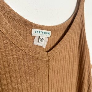 EARTHBOUND Tan Ribbed Tank Top XXL